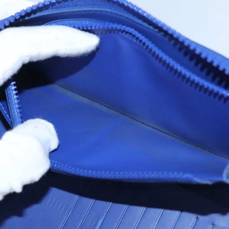 【日本直送】路易威登 Taurillon Monogram Zippy 錢包 藍色 M80791 LV Auth 114310-10