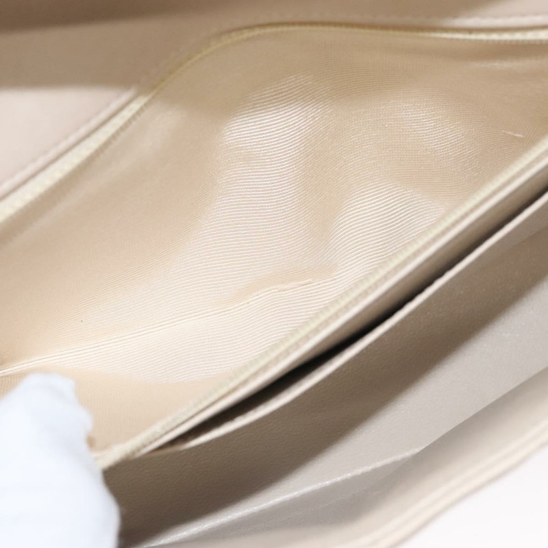 【日本直送】香奈兒 Choco Bar 鏈單肩包 小羊皮 象牙色 CC 正品 110166A-29