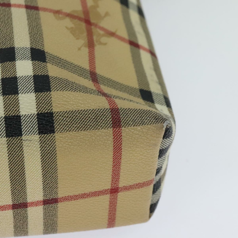 【日本直送】BURBERRY Nova 格紋肩背包 PVC 皮革 米色 正品 113266-15