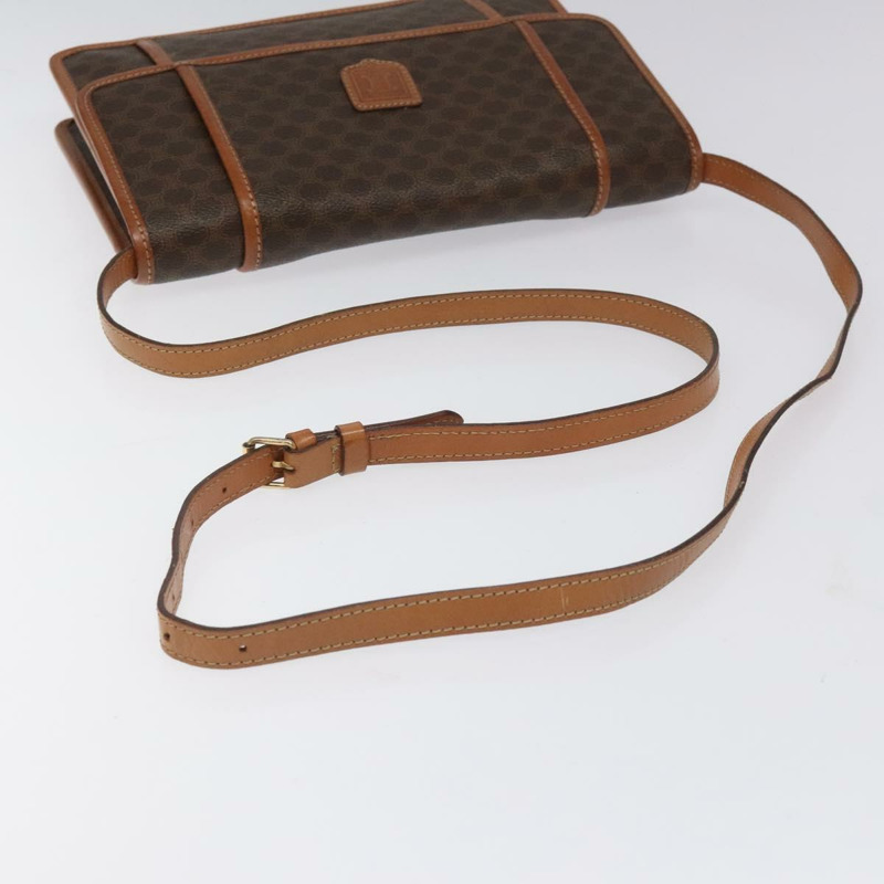 【日本直送】CELINE Macadam 帆布肩背包 PVC 皮革棕色正品 115367-6