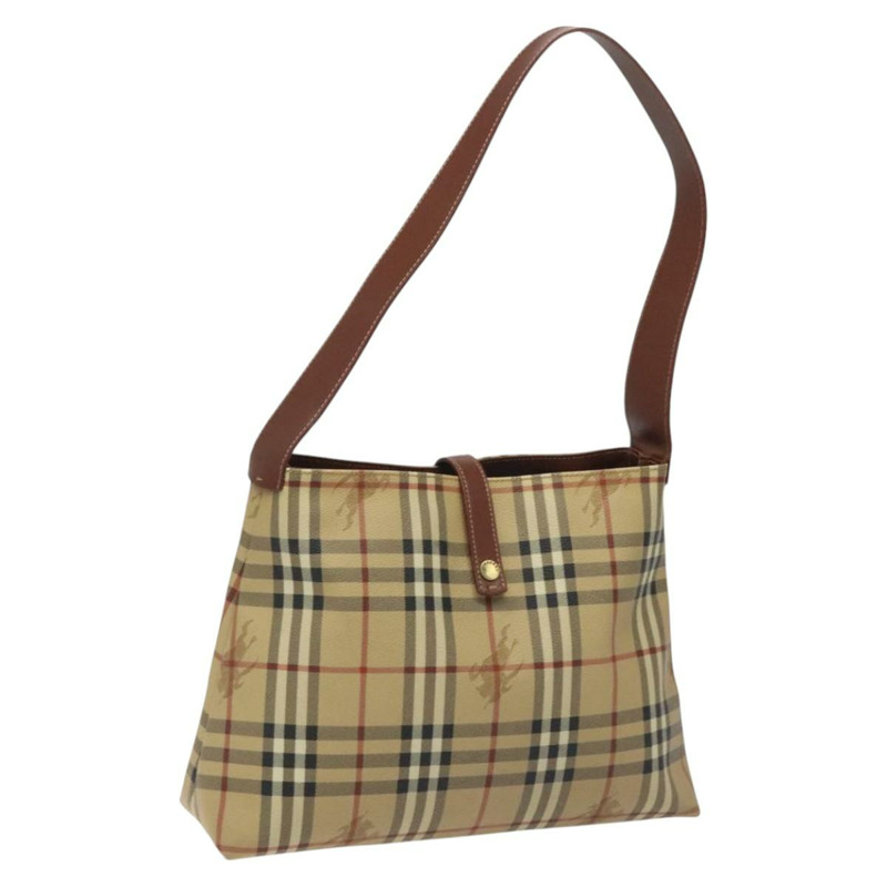 【日本直送】BURBERRY Nova 格紋肩背包 PVC 米色 正品 114737-0