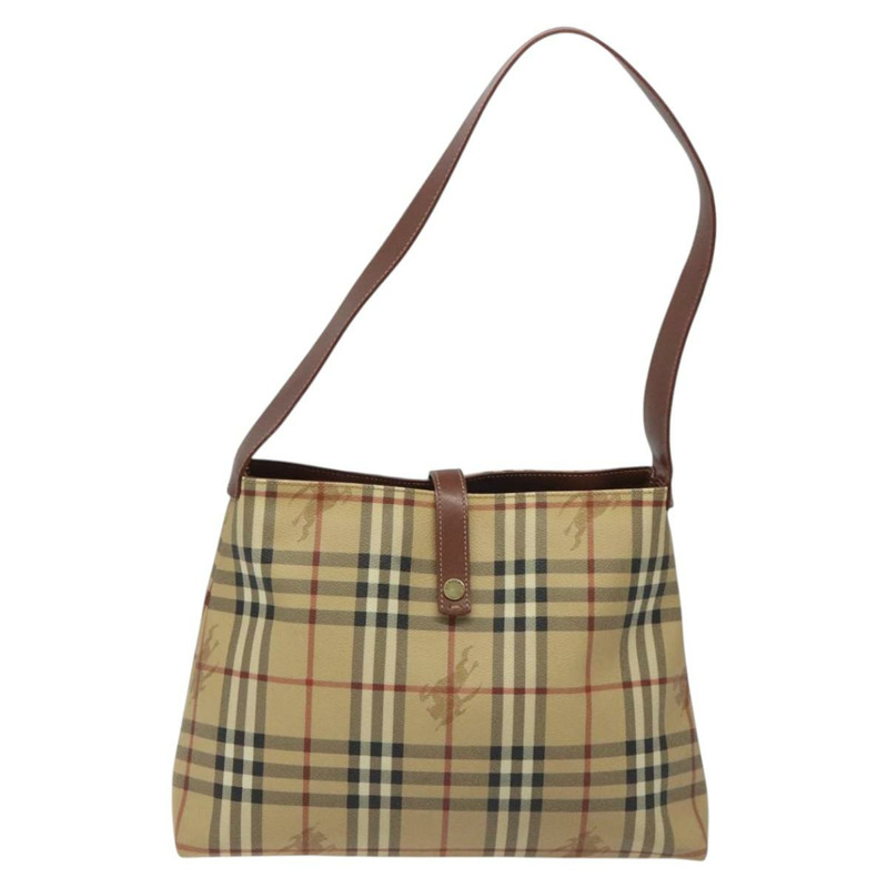 【日本直送】BURBERRY Nova 格紋肩背包 PVC 米色 正品 114737-12