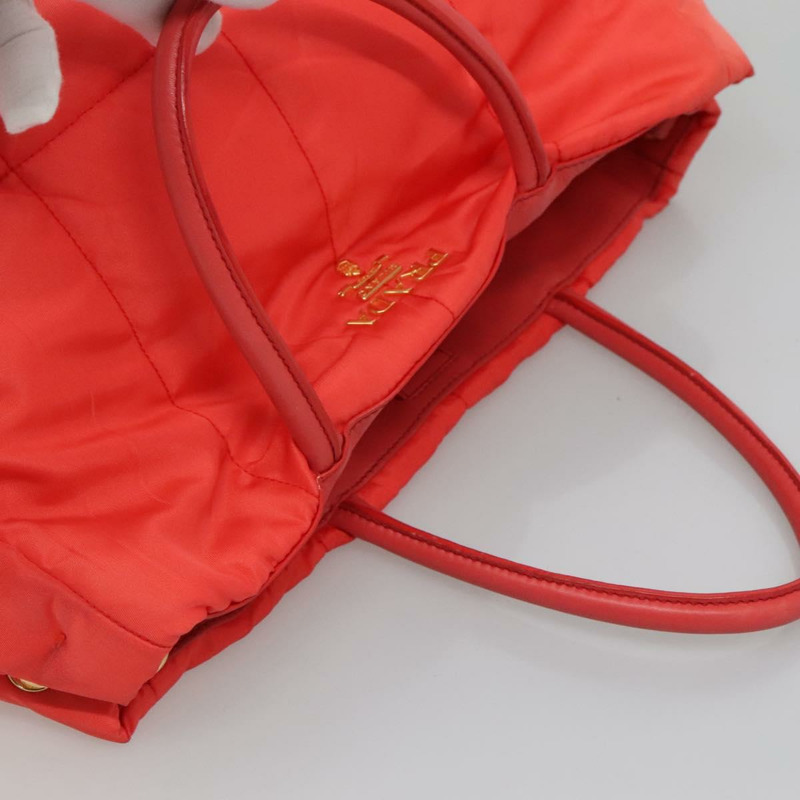 【日本直送】PRADA 尼龍手提包 2way Orange Gold Auth 115130-5