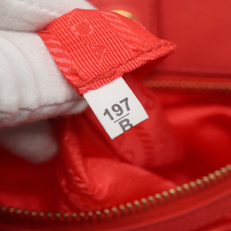 【日本直送】PRADA 尼龍手提包 2way Orange Gold Auth 115130-11