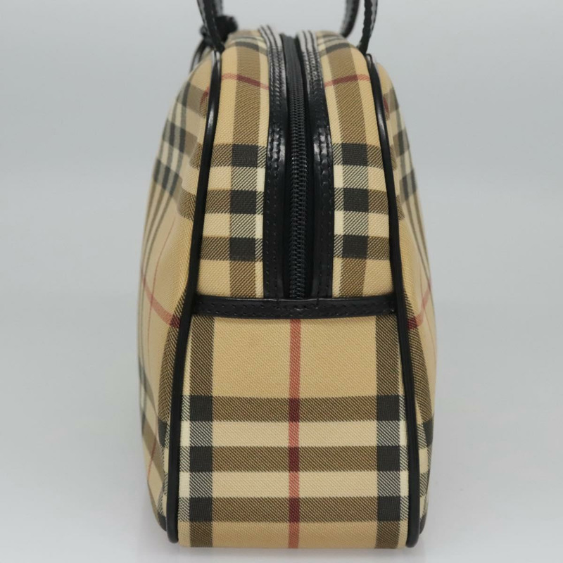 【日本直送】BURBERRY Nova 格紋手提包 PVC 米色正品 BD255-2