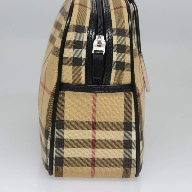 【日本直送】BURBERRY Nova 格紋手提包 PVC 米色正品 BD255-3