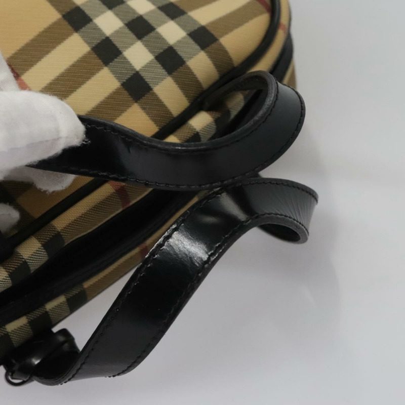 【日本直送】BURBERRY Nova 格紋手提包 PVC 米色正品 BD255-6