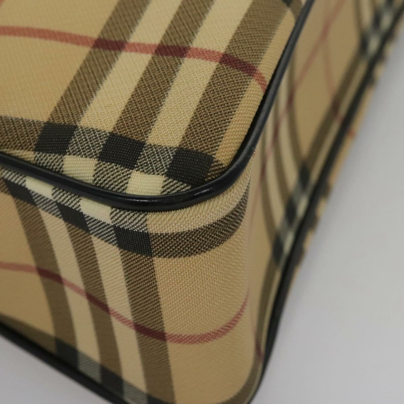 【日本直送】BURBERRY Nova 格紋手提包 PVC 米色正品 BD255-14