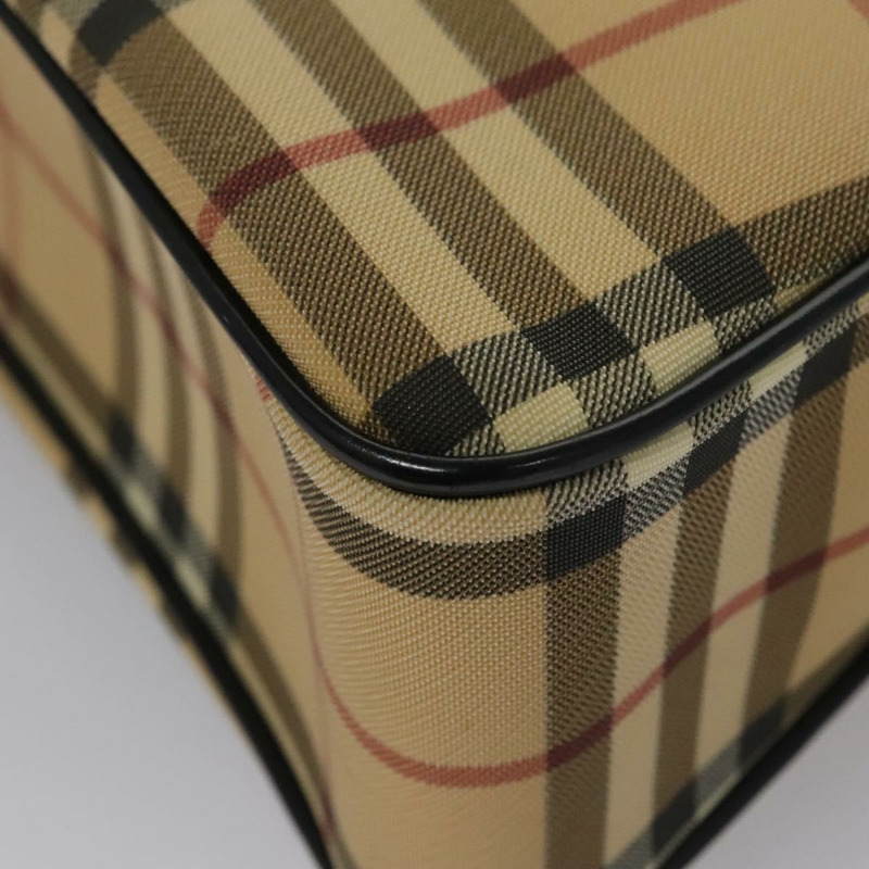 【日本直送】BURBERRY Nova 格紋手提包 PVC 米色正品 BD255-15