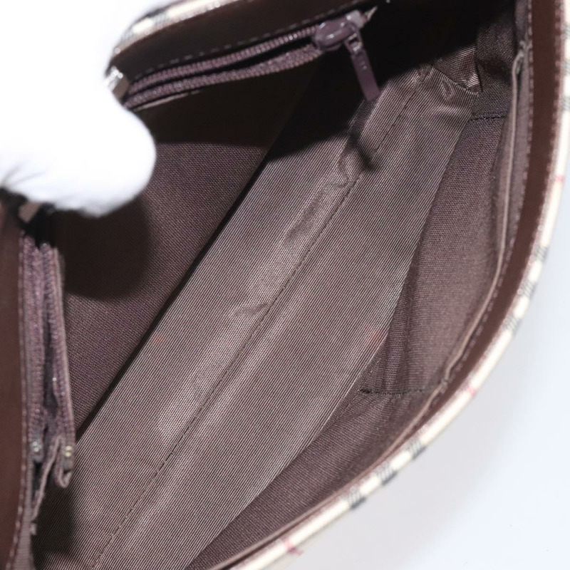 【日本直送】BURBERRY Nova 格紋帆布單肩包 米色 銀色 正品 BD069-10