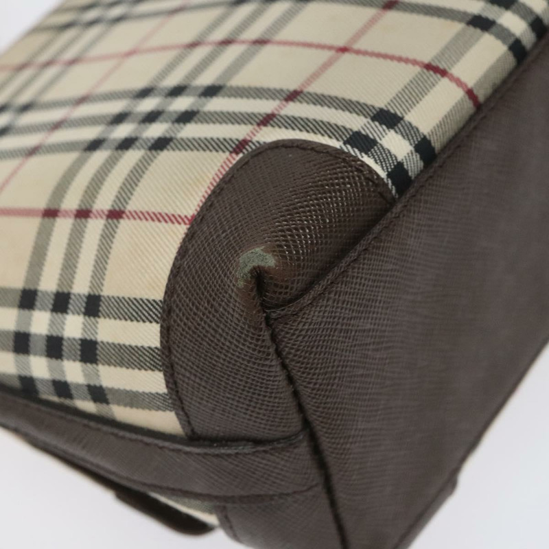 【日本直送】BURBERRY Nova 格紋帆布單肩包 米色 銀色 正品 BD069-15