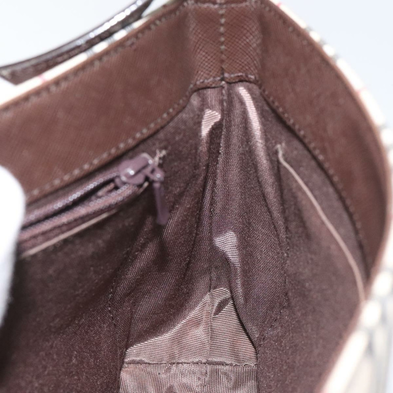 【日本直送】BURBERRY Nova 格紋帆布單肩包 米色 銀色 正品 BD069-18