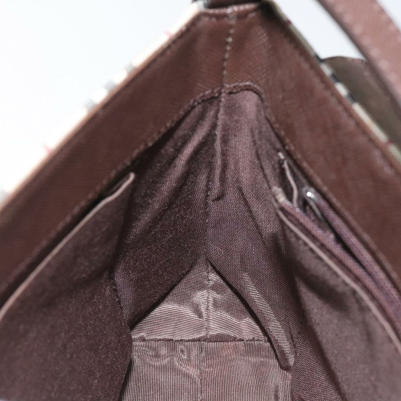 【日本直送】BURBERRY Nova 格紋帆布單肩包 米色 銀色 正品 BD069-19