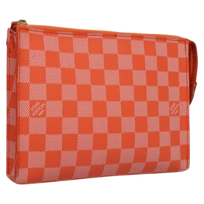 【日本直送】路易威登 Damier Color Elemon 手拿包 橙色 Pimon N41299 LV 授權 BD015-0