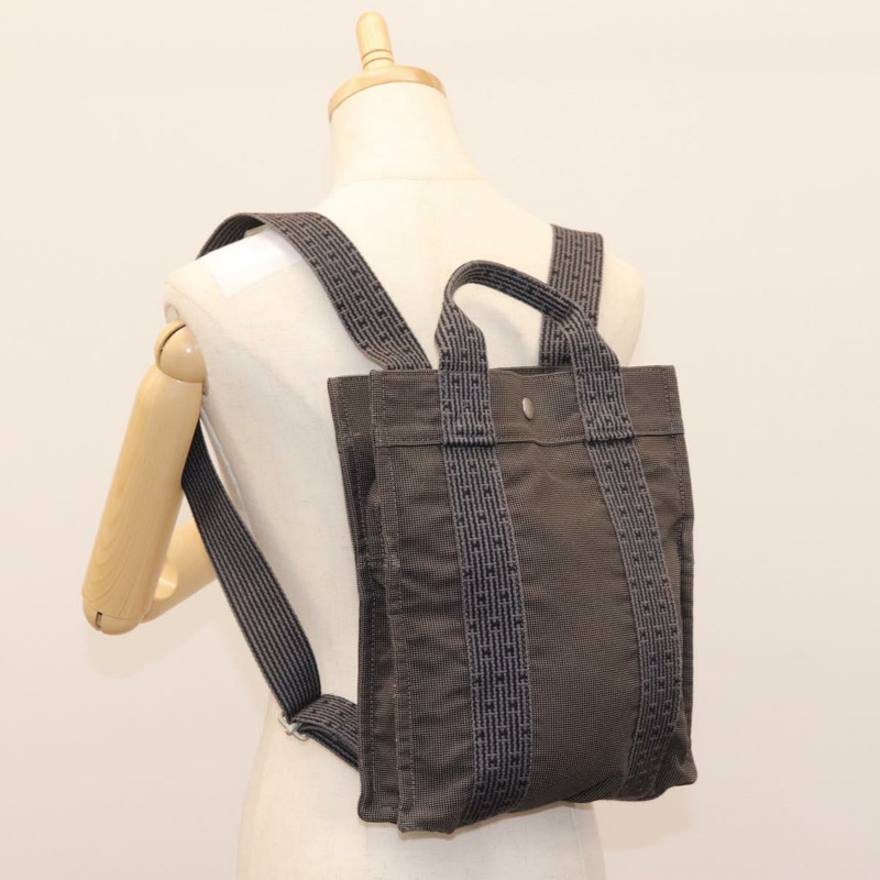 【日本直送】愛馬仕 Herbag A Dos PM 雙肩包帆布灰色正品 BD163-23