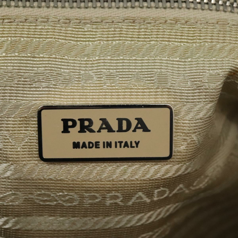 【日本直送】PRADA 單肩包 尼龍 米色 銀色 正品 ac3661-27