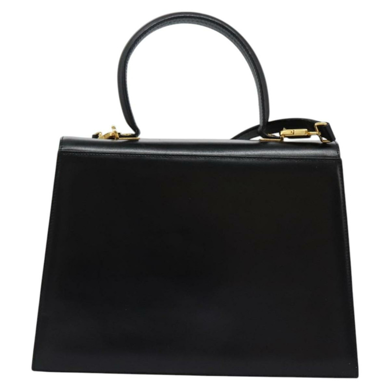 【日本直送】Salvatore Ferragamo Gancini 手提包 皮革 2 款 黑色 金色 正品 fm4391-1