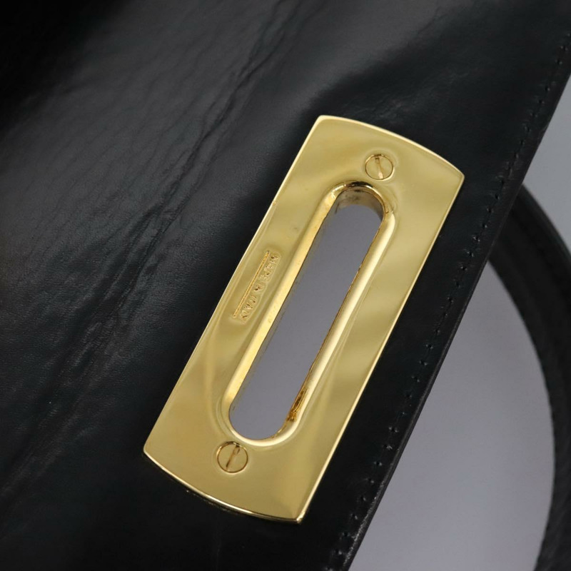 【日本直送】Salvatore Ferragamo Gancini 手提包 皮革 2 款 黑色 金色 正品 fm4391-9