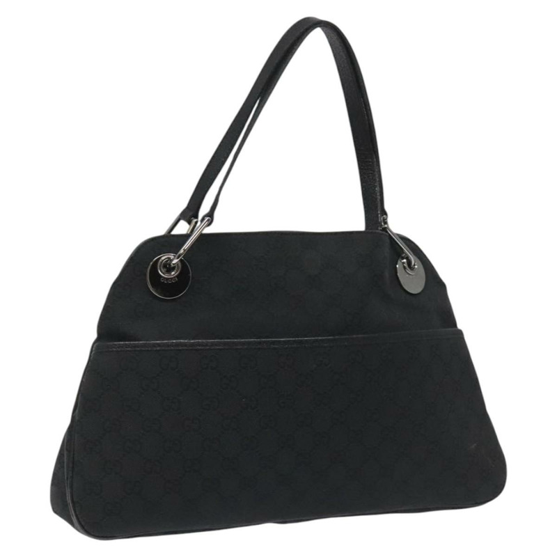 【日本直送】GUCCI GG 帆布單肩包 銀黑色 121023 正品 nb110-0