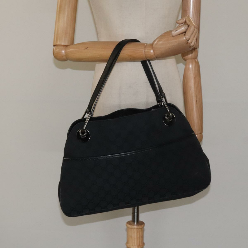 【日本直送】GUCCI GG 帆布單肩包 銀黑色 121023 正品 nb110-21