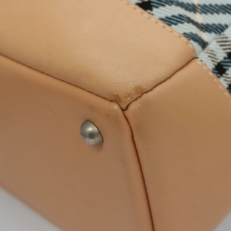 【日本直送】BURBERRY Nova Check Blue Label 手提包 帆布 藍色 正品 EC489-15