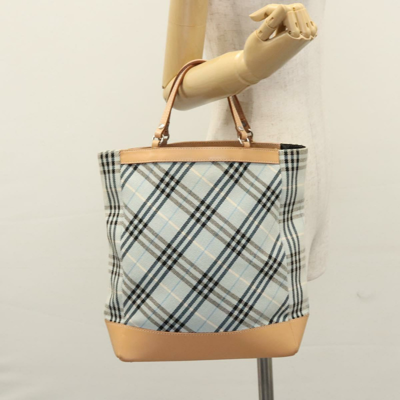 【日本直送】BURBERRY Nova Check Blue Label 手提包 帆布 藍色 正品 EC489-20
