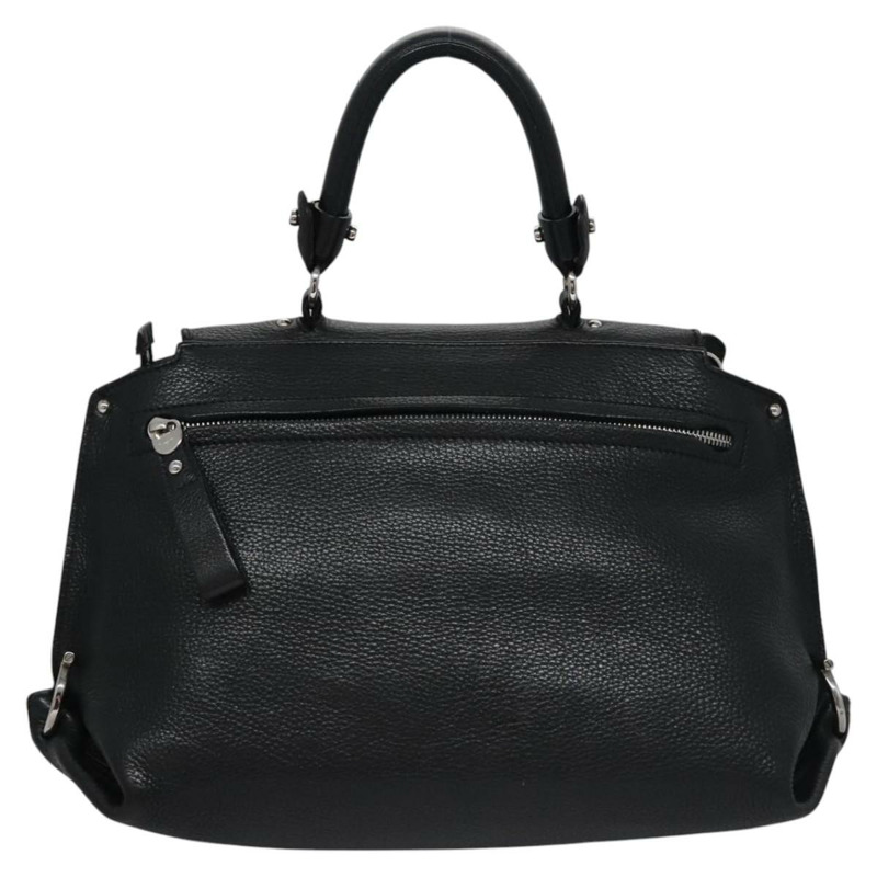 【日本直送】Salvatore Ferragamo Gancini 手袋 皮革 黑銀 正品 BD817-1