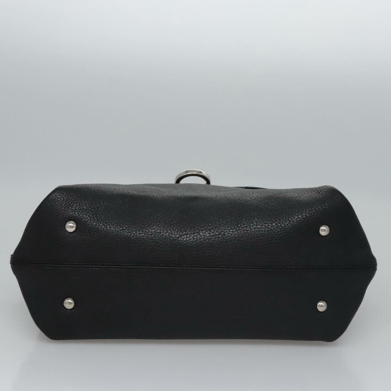 【日本直送】Salvatore Ferragamo Gancini 手袋 皮革 黑銀 正品 BD817-4