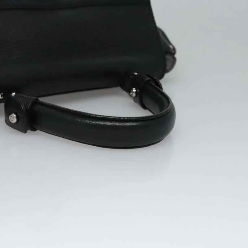 【日本直送】Salvatore Ferragamo Gancini 手袋 皮革 黑色 銀色 正品 BD817-6