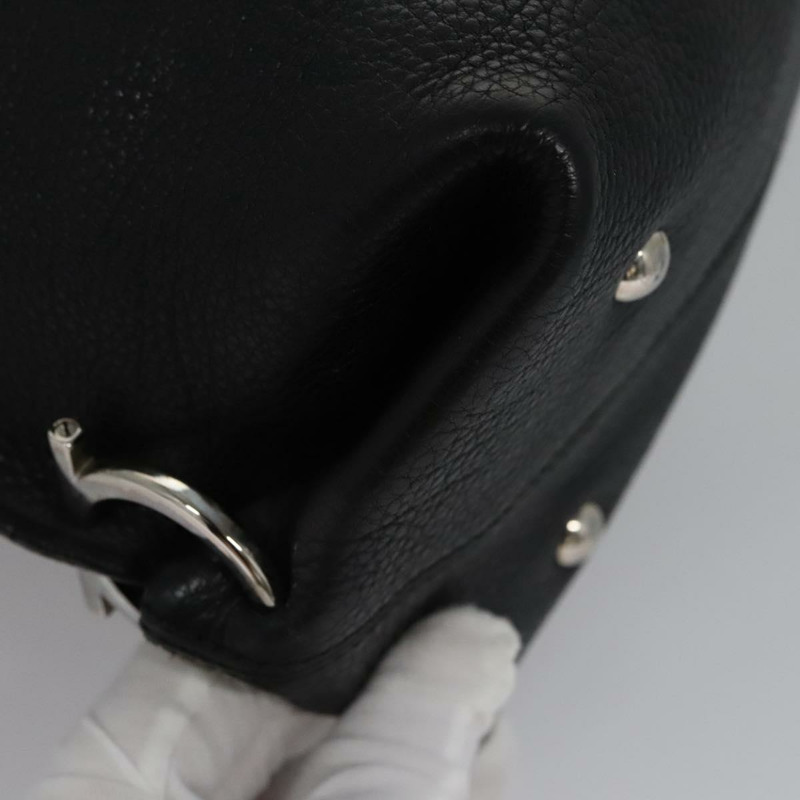 【日本直送】Salvatore Ferragamo Gancini 手袋 皮革 黑銀 正品 BD817-14