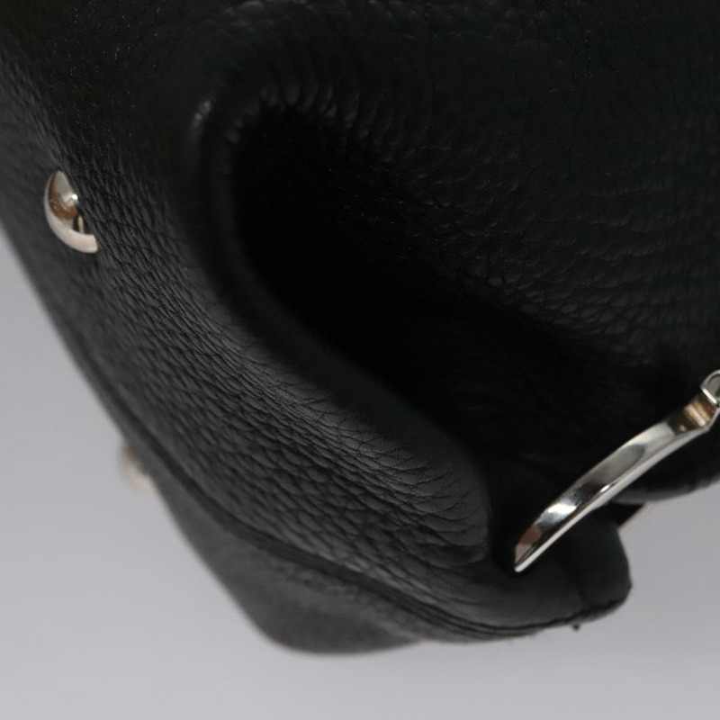 【日本直送】Salvatore Ferragamo Gancini 手袋 皮革 黑銀 正品 BD817-15