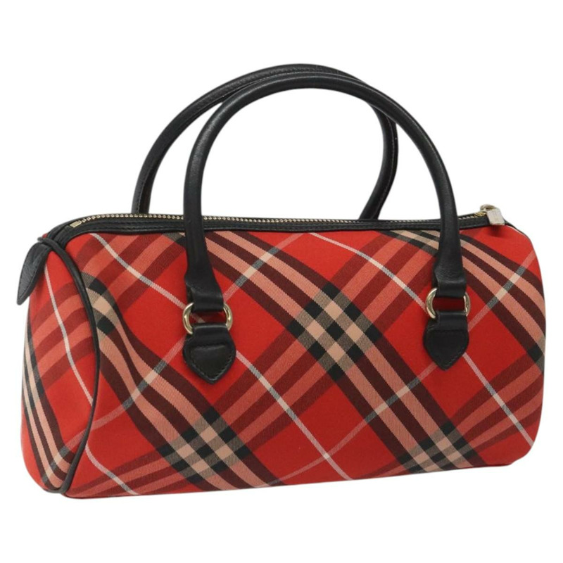 【日本直送】BURBERRY Nova 格紋藍標手提包尼龍皮革紅黑金正品 EC765-0