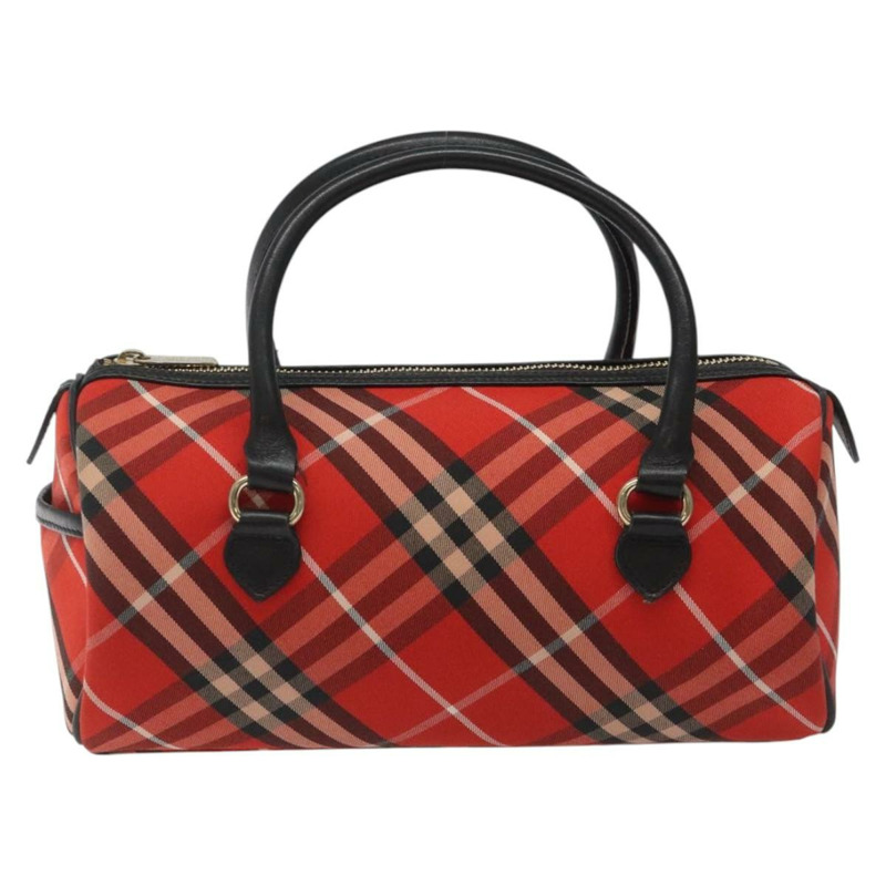 【日本直送】BURBERRY Nova 格紋藍標手提包尼龍皮革紅黑金正品 EC765-1