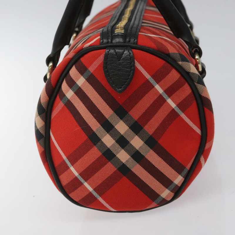 【日本直送】BURBERRY Nova 格紋藍標手提包尼龍皮革紅黑金正品 EC765-2