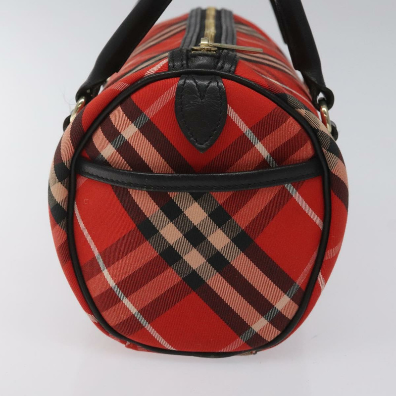 【日本直送】BURBERRY Nova 格紋藍標手提包尼龍皮革紅黑金正品 EC765-3