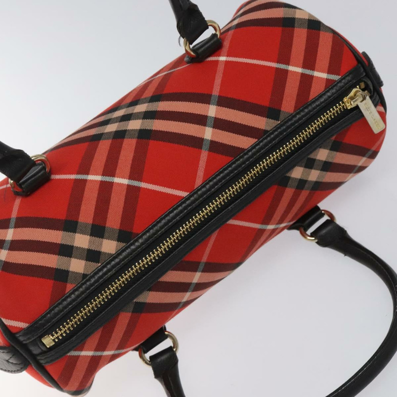 【日本直送】BURBERRY Nova 格紋藍標手提包尼龍皮革紅黑金正品 EC765-5