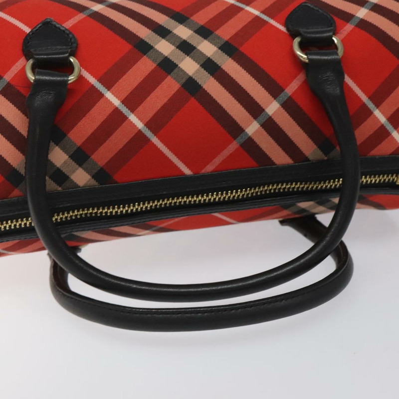 【日本直送】BURBERRY Nova 格紋藍標手提包尼龍皮革紅黑金正品 EC765-6