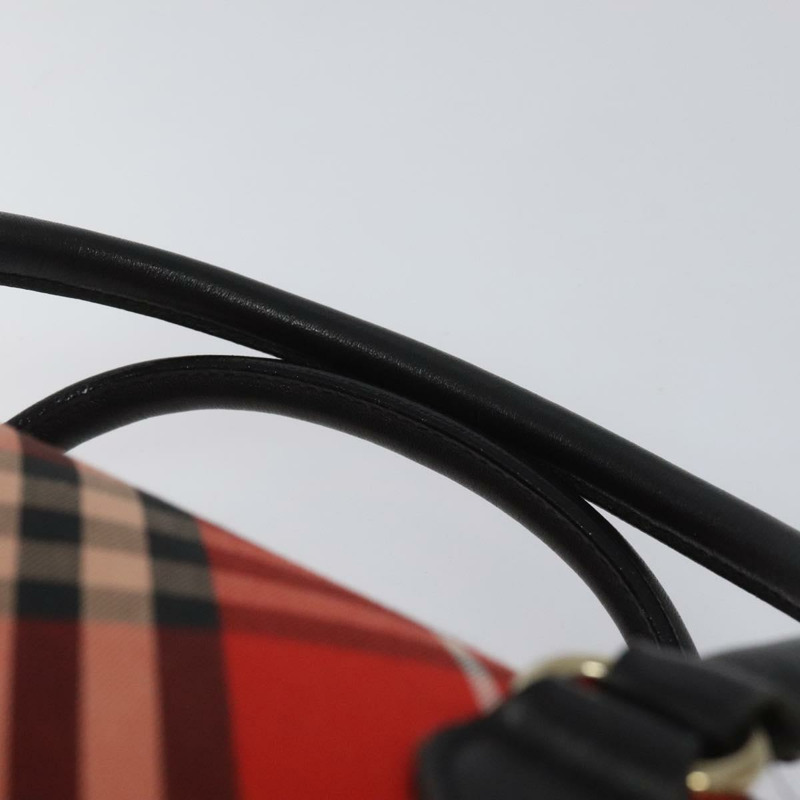 【日本直送】BURBERRY Nova 格紋藍標手提包尼龍皮革紅黑金正品 EC765-7