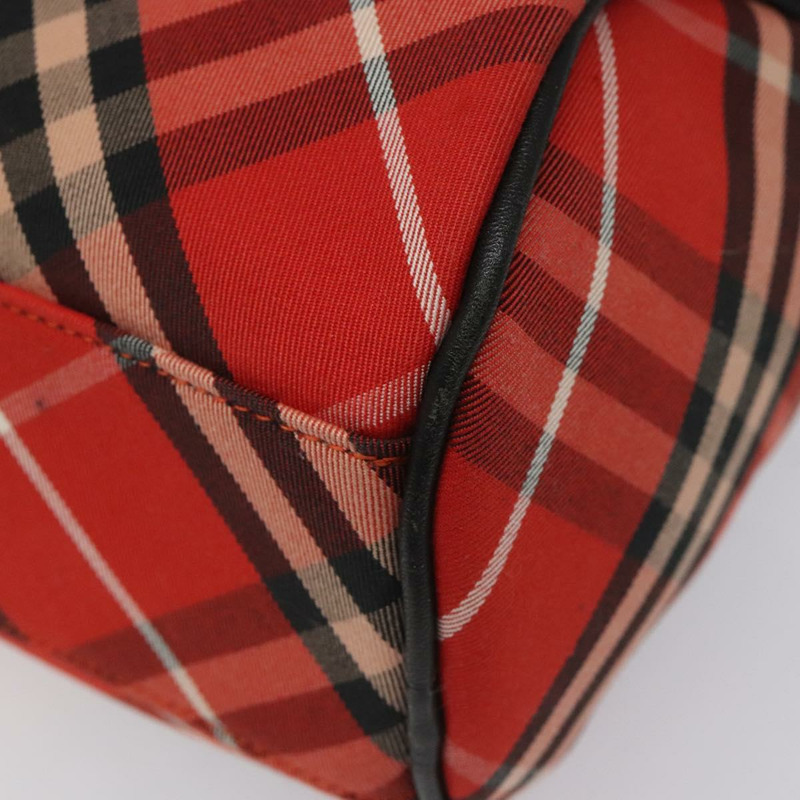 【日本直送】BURBERRY Nova 格紋藍標手提包尼龍皮革紅黑金正品 EC765-8