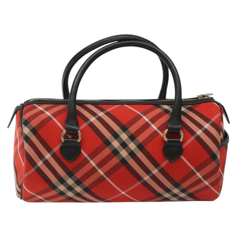 【日本直送】BURBERRY Nova 格紋藍標手提包尼龍皮革紅黑金正品 EC765-12