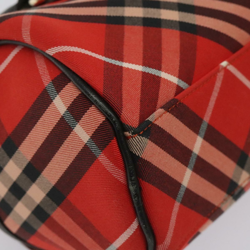 【日本直送】BURBERRY Nova 格紋藍標手提包尼龍皮革紅黑金正品 EC765-13