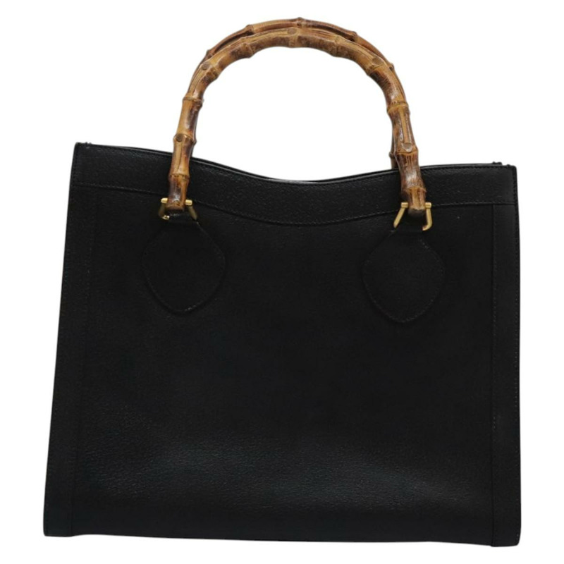 【日本直送】GUCCI 竹節手提包 皮革 黑色 金色 002 1095 0260 正品 ep7975-1