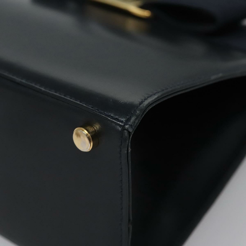 【日本直送】Salvatore Ferragamo Vala 手提包 皮革 2 款 海軍藍 金色 正品 BA817-15