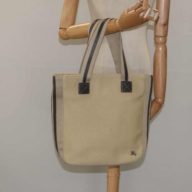【日本直送】BURBERRY 帆布手提包 米色 正品 ti2950-21