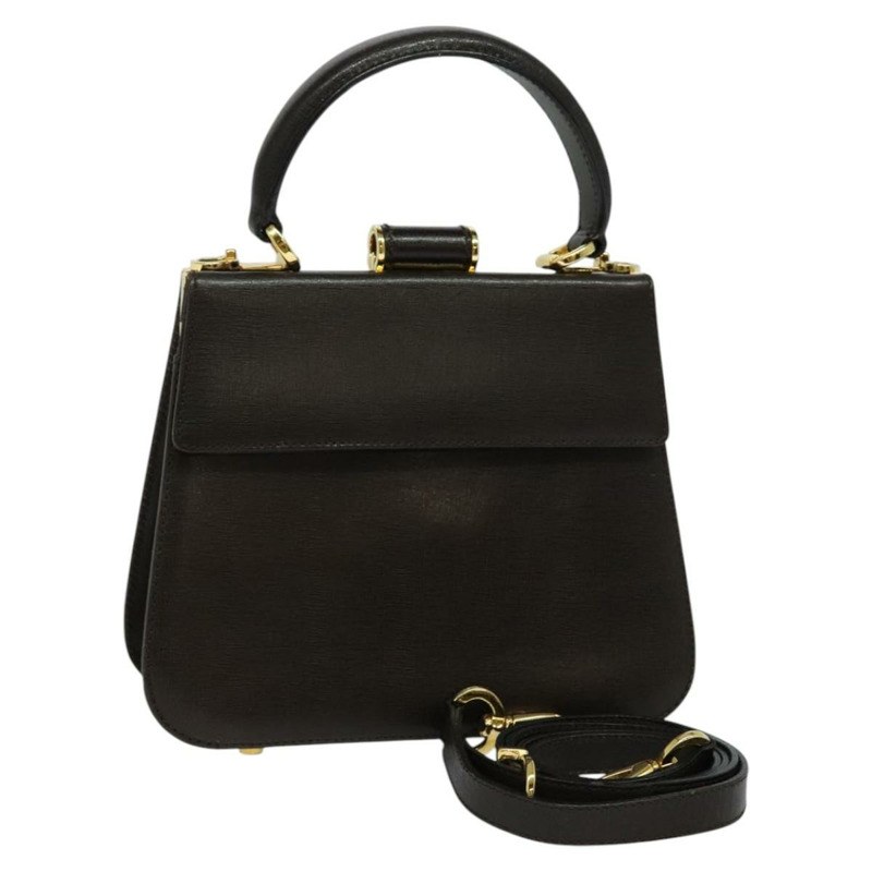 【日本直送】Salvatore Ferragamo 手提包 皮革 2 款 棕金色 正品 BD1172-0