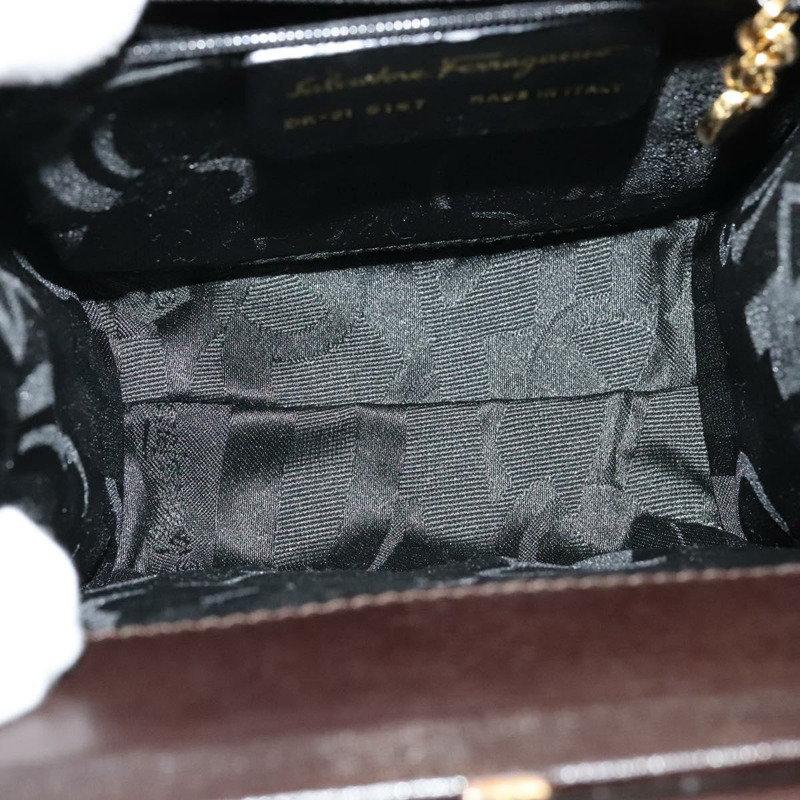 【日本直送】Salvatore Ferragamo 手提包 皮革 2 款 棕金色 正品 BD1172-9