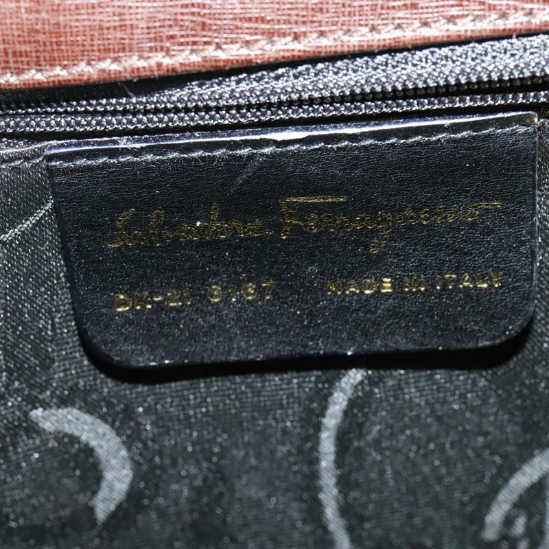 【日本直送】Salvatore Ferragamo 手提包 皮革 2 款 棕金色 正品 BD1172-11