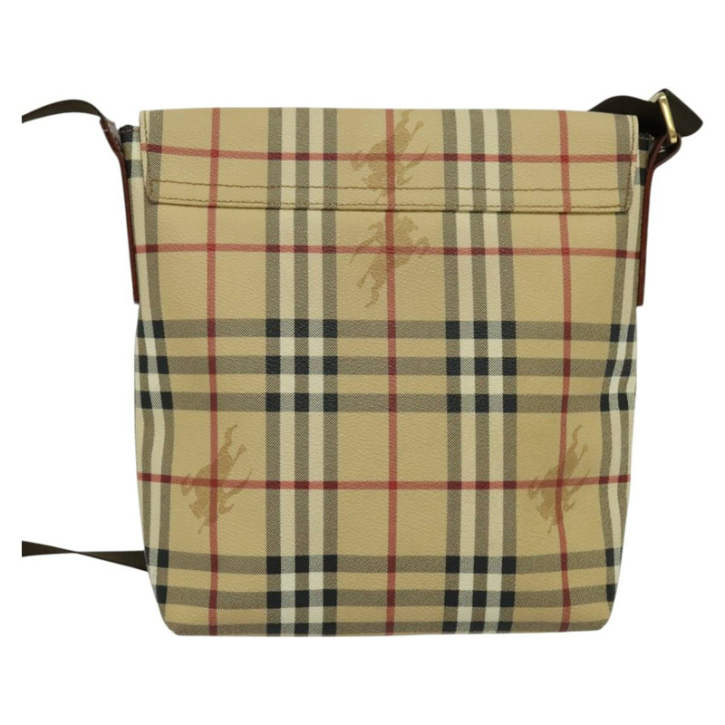 【日本直送】BURBERRY Nova 格紋肩背包 PVC 皮革 米色 正品 BD1450-1