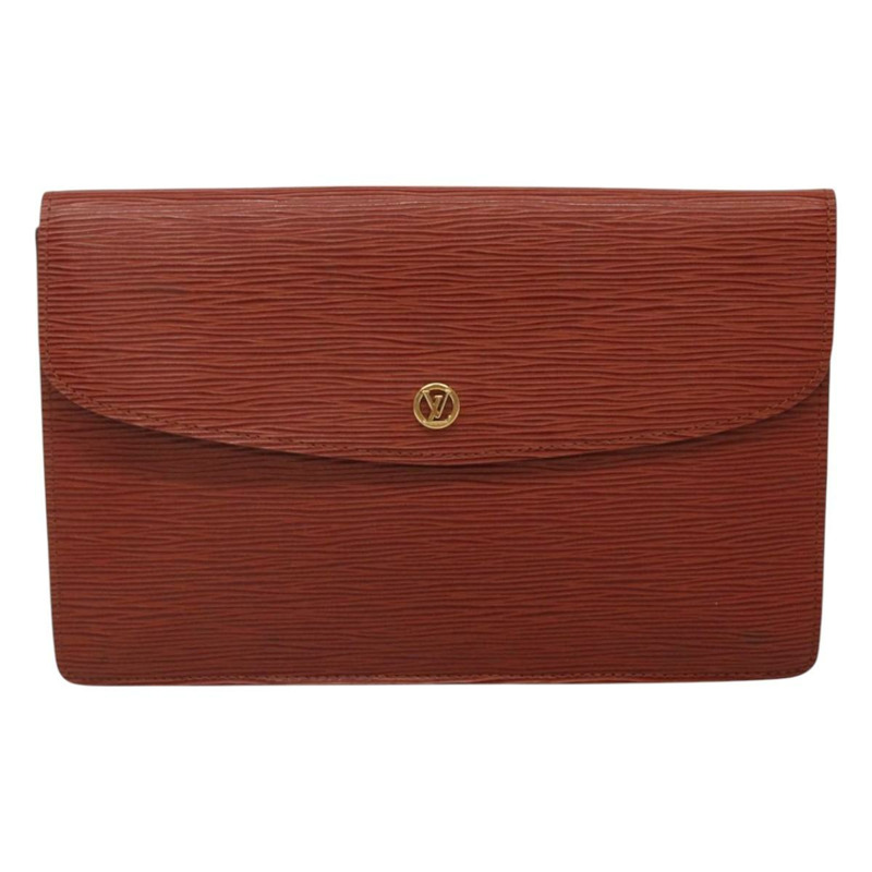 【日本直送】路易威登 Epi Montaigne 27 手拿包 棕色 LV 正品 116953-12