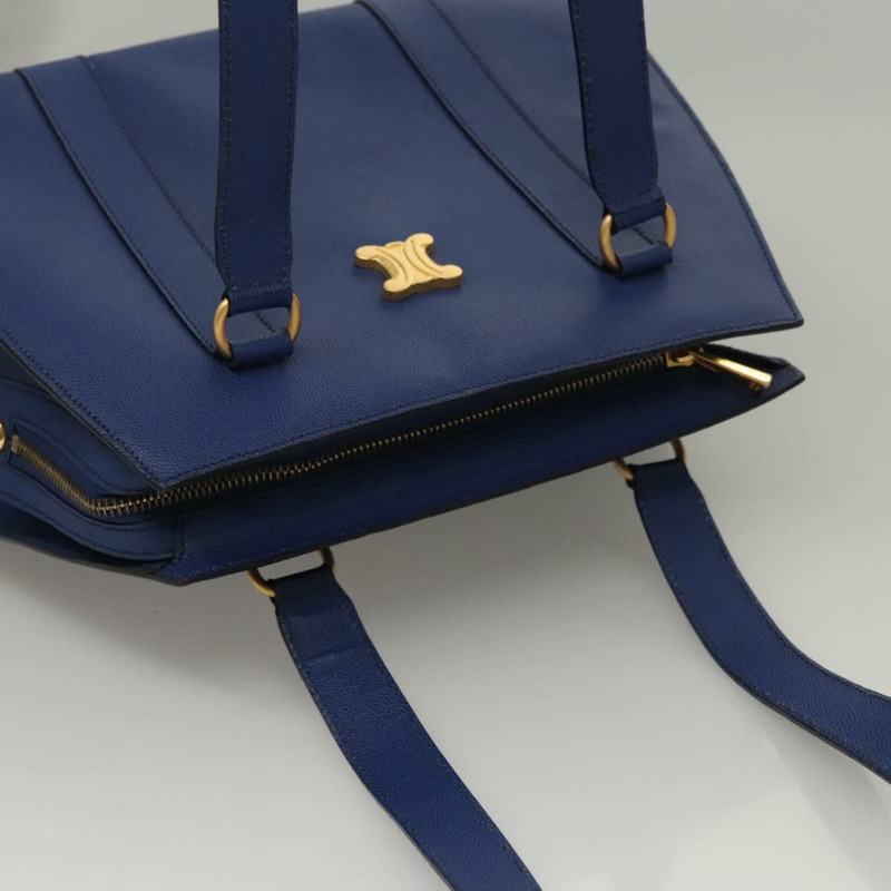 【日本直送】CELINE 肩背包 皮革 藍色 金色 正品 KD413-5
